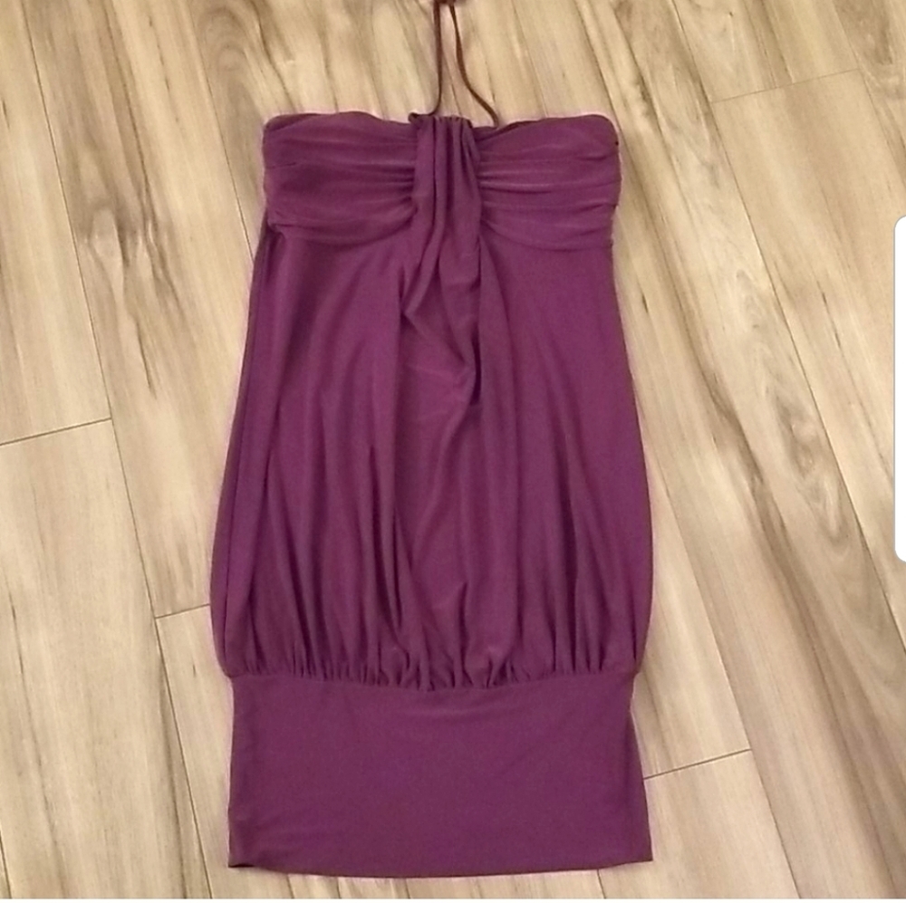 Le Chateau purple dress. Bodycon w/ loose …